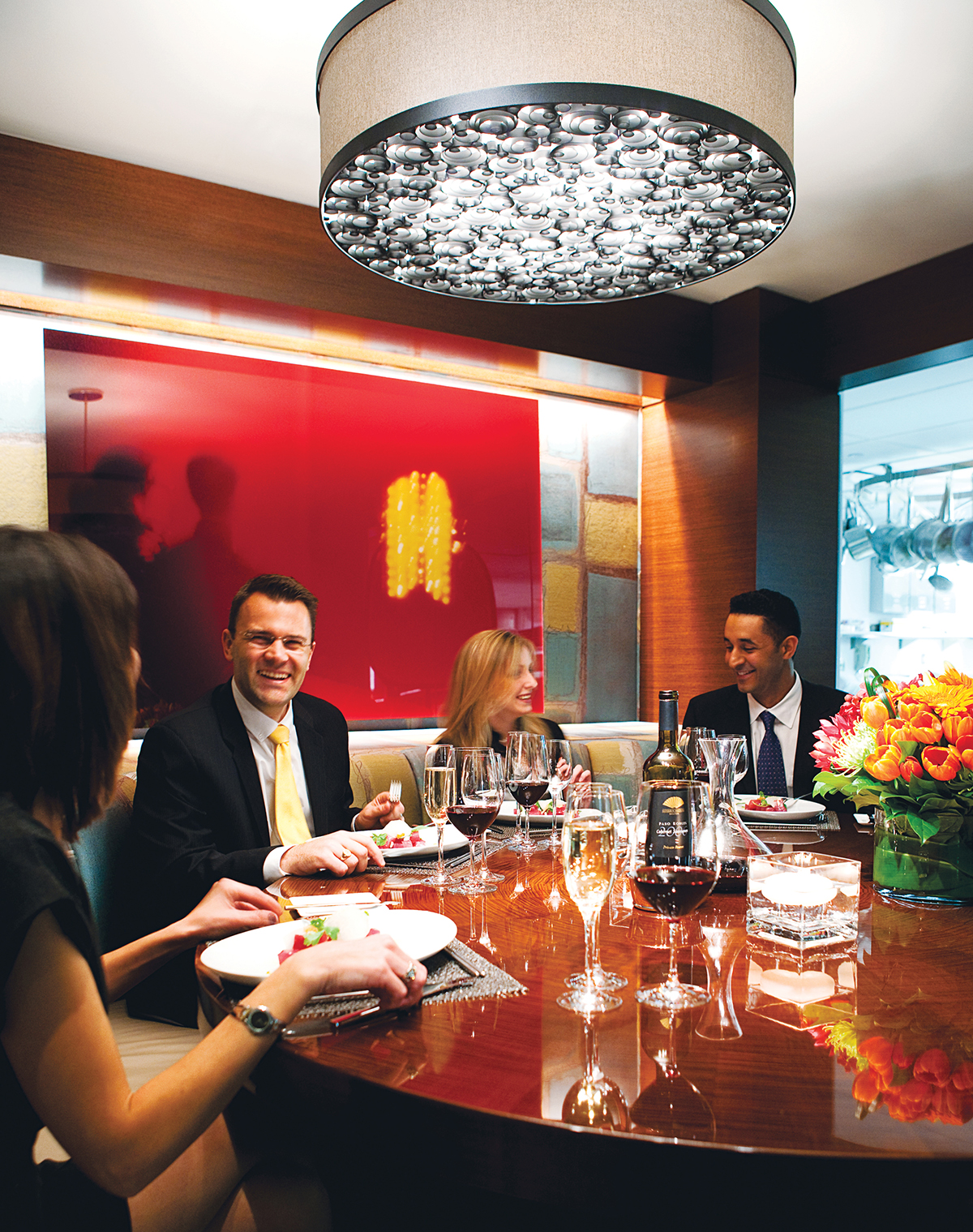 The chef's table at Asana in the Mandarin Oriental. Photograph by Keller + Keller.
