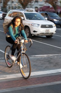 Bicyclist Photo in Boston