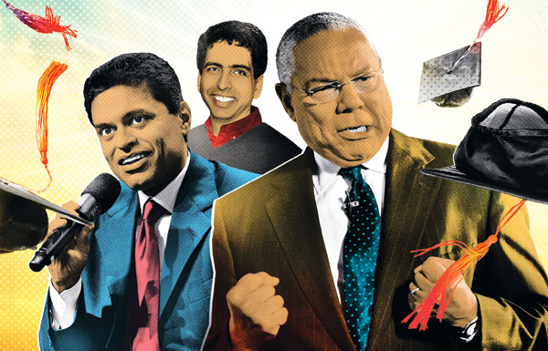 Fareed Zakaria, Salman Khan, and Colin Powell