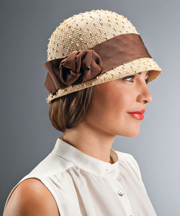 woman wearing nubby parisisal hat
