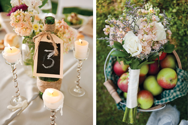 bouquet and place setting