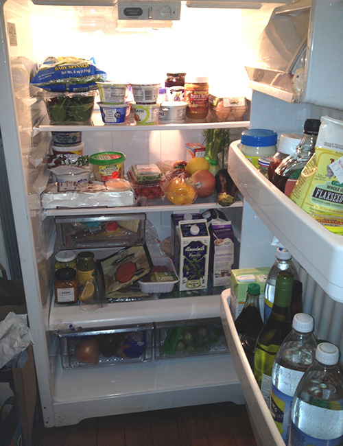 inside fridge