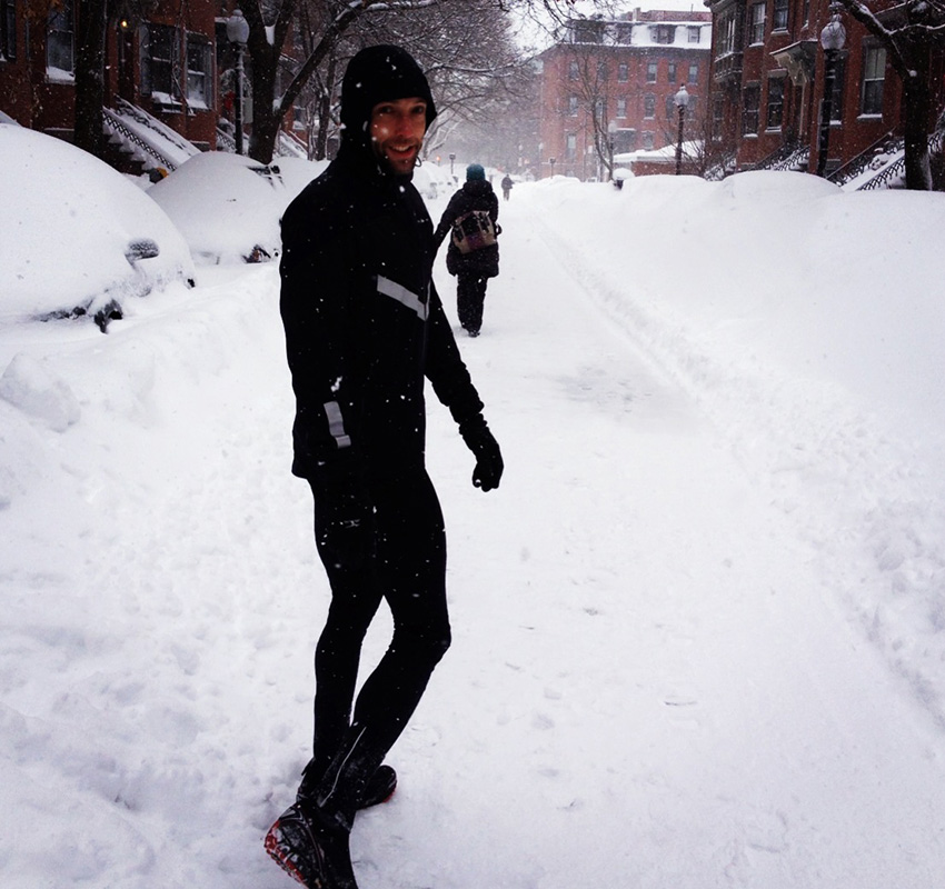 How do you train for a marathon? Try running in a Boston blizzard. Photo provided.