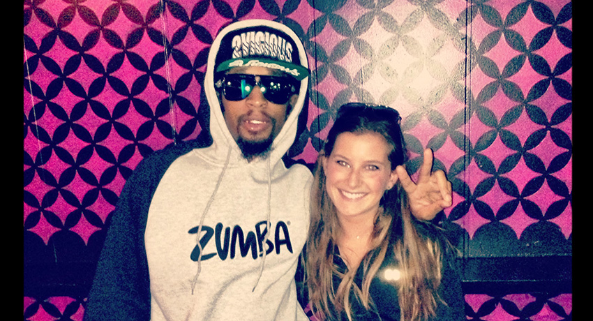 Lil Jon for Zumba and our writer, Juliette. 