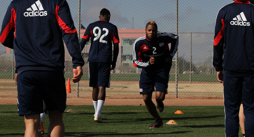 Revs players training at practice. Photo provided. 