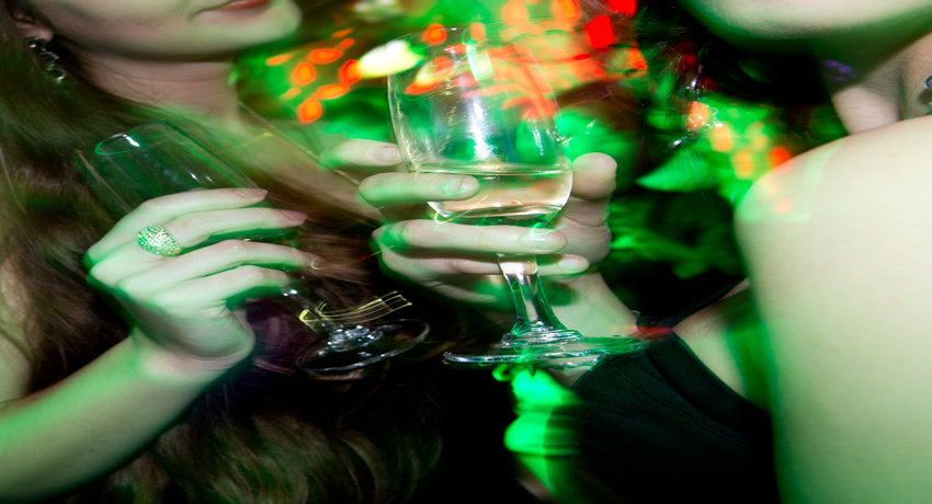 College women can really knock them back, apparently. Drinking photo via Shutterstock. 