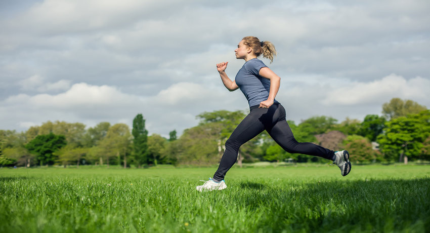 Running outdoors photo via Shutterstock