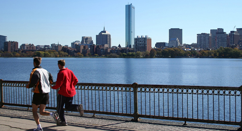 Runners along the Charles. 