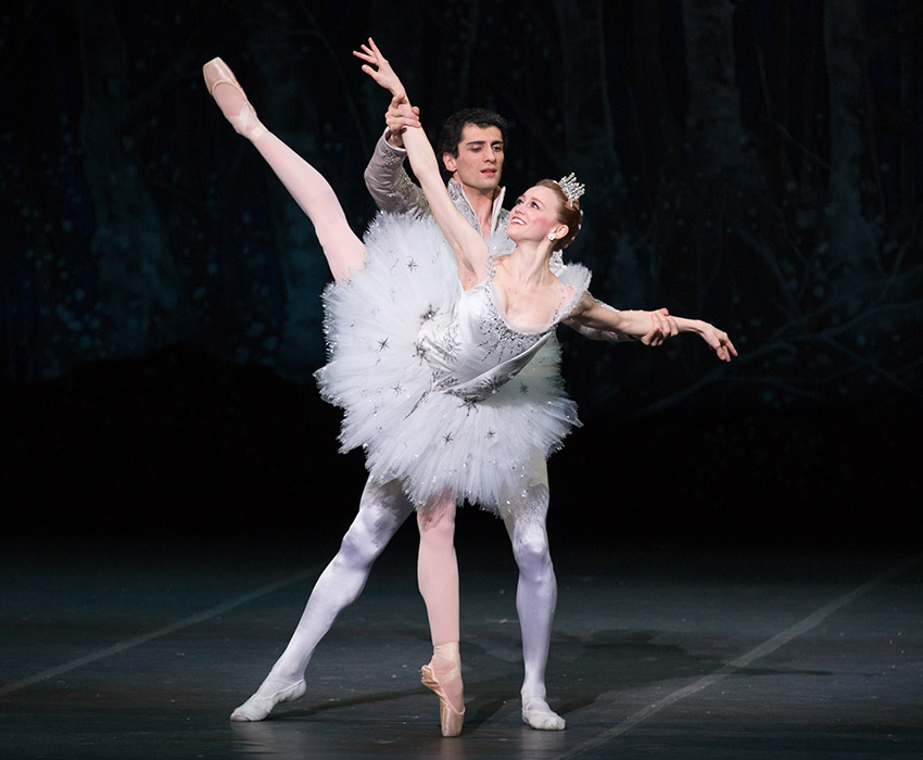 Dusty Button and Lasha Khozashvili in Boston Ballet’s The Nutcracker by Rosalie O’Connor.