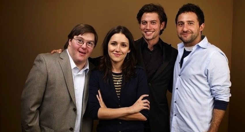 Sneider with other cast members from his film, Girlfriend. All photos provided.