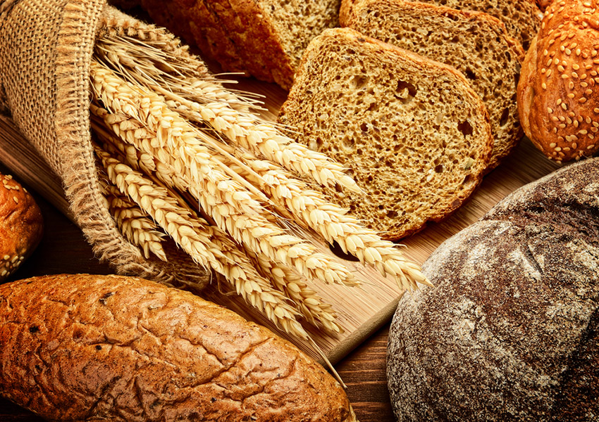 Not gluten-free. Bread and wheat photo via shutterstock.