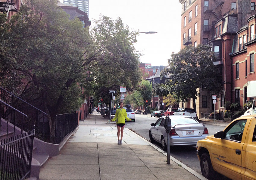 In Boston, people are fit. Jumping rope in the Back Bay. Photo by Melissa Malamut