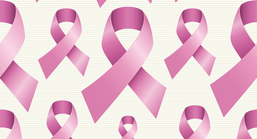 Breast cancer ribbon image via shutterstock.
