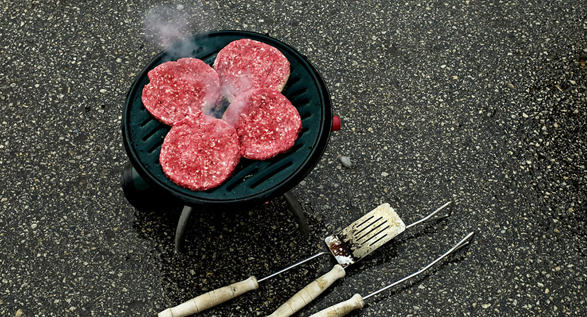 If this is your idea of tailgating, you need the above recipes. Burger image via shutterstock