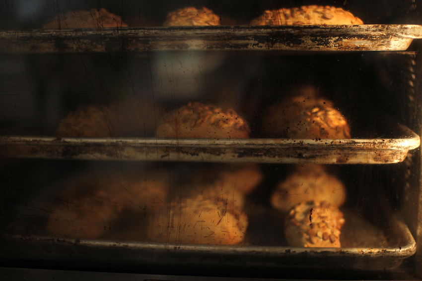 The smell of freshly baked buns is often what draws customers to Clear Flour in the morning.