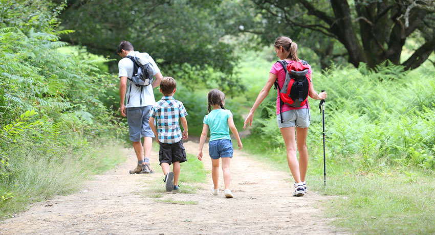 Family hiking image via shutterstock