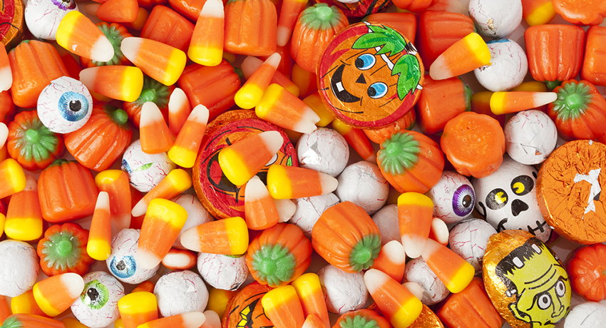 Halloween candy image via shutterstock