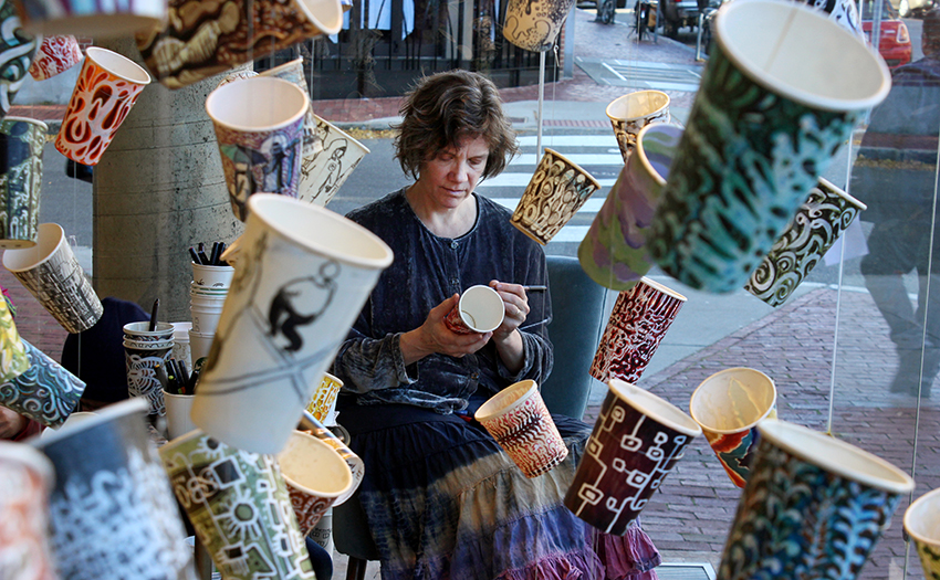 gwyneth leech paper cups anthropologie cambridge harvard square