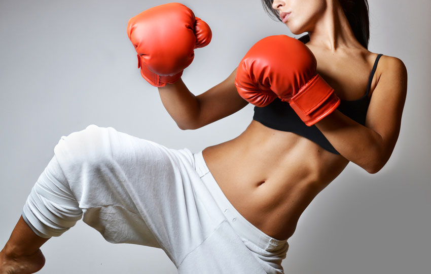 Kickboxing image via shutterstock