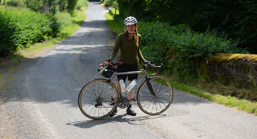 Constance and her Seven Cycles road bike photo provided