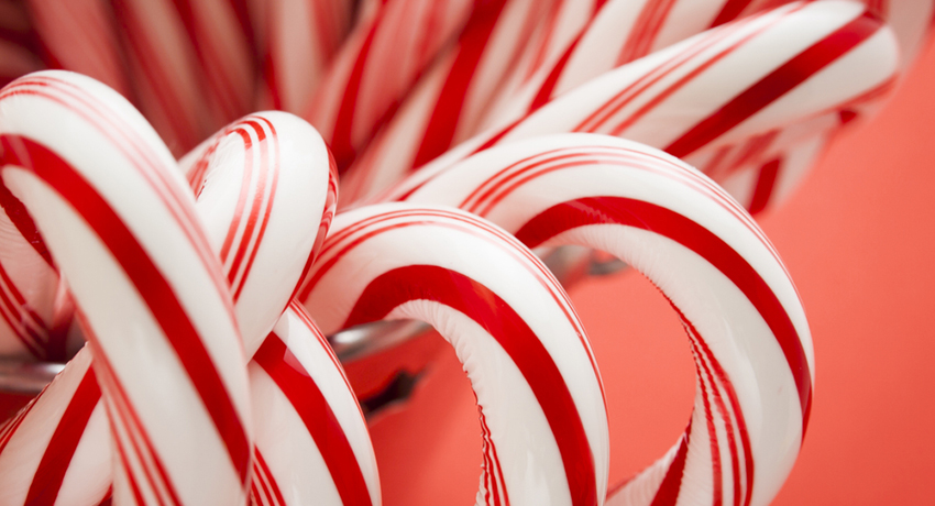 Candy canes image via shutterstock