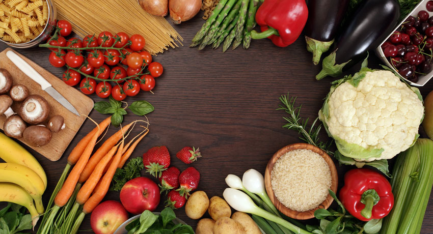 Table of healthy food image via shutterstock