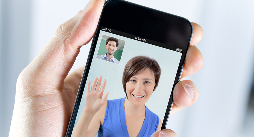 Mobile video conferencing image via shutterstock