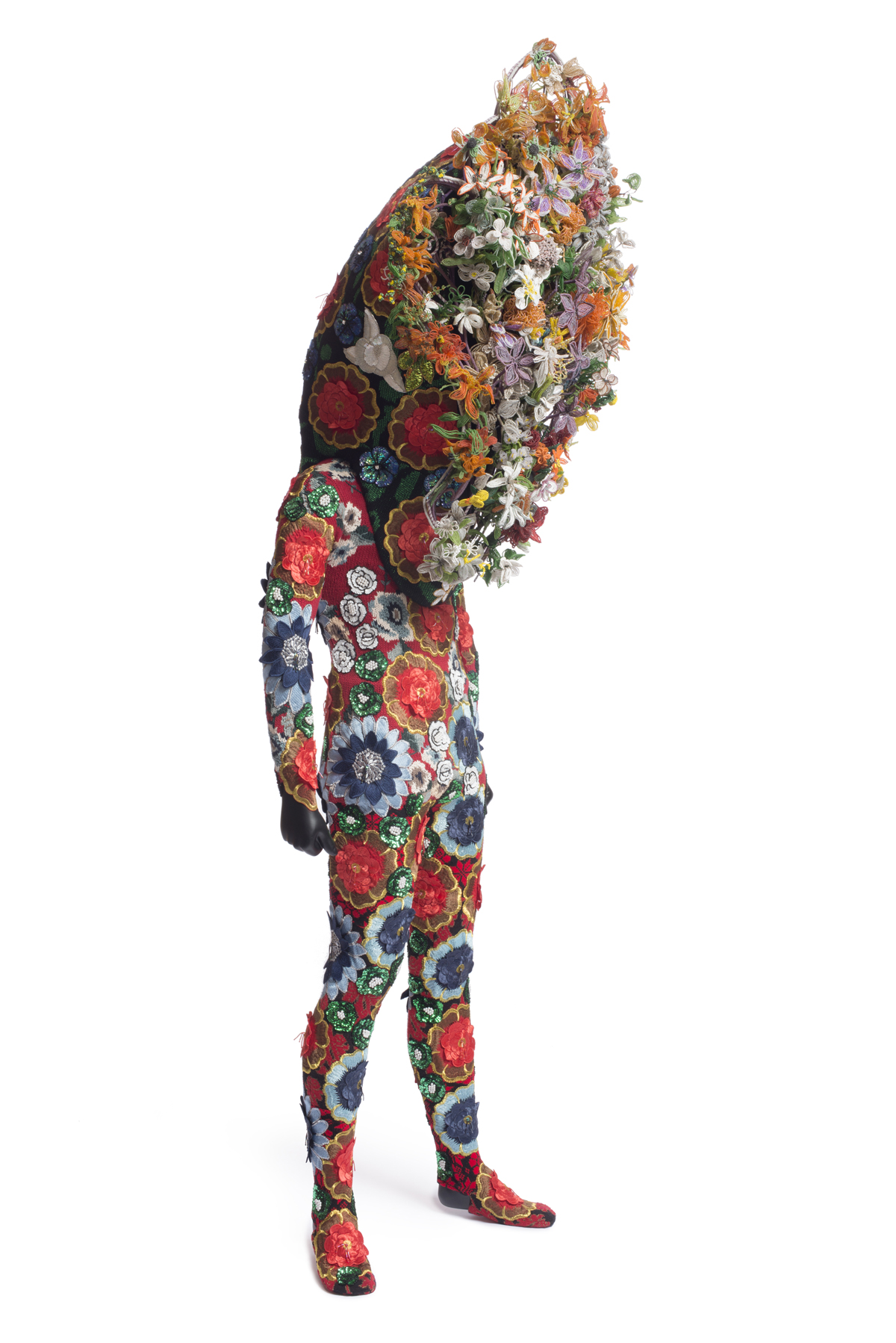 Soundsuit made of mixed media including sequins and beads, 2006-2012. (Courtesy of Nick Cave and Jack Shainman Gallery, New York. Photo by James Prinz Photography.)