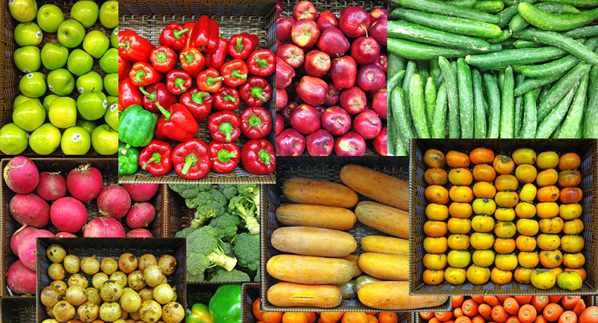 Fruits and vegetables image via shutterstock