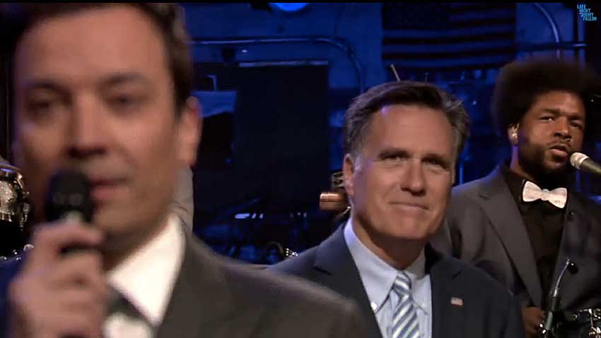 Mitt Romney 'slow jams the news' on Jimmy Fallon