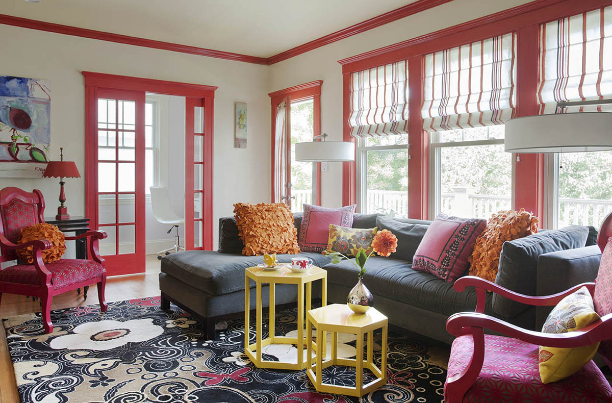 One of Heidi's favorite designs, a living room inspired by flowering bougainvilleas. (Photo provided)