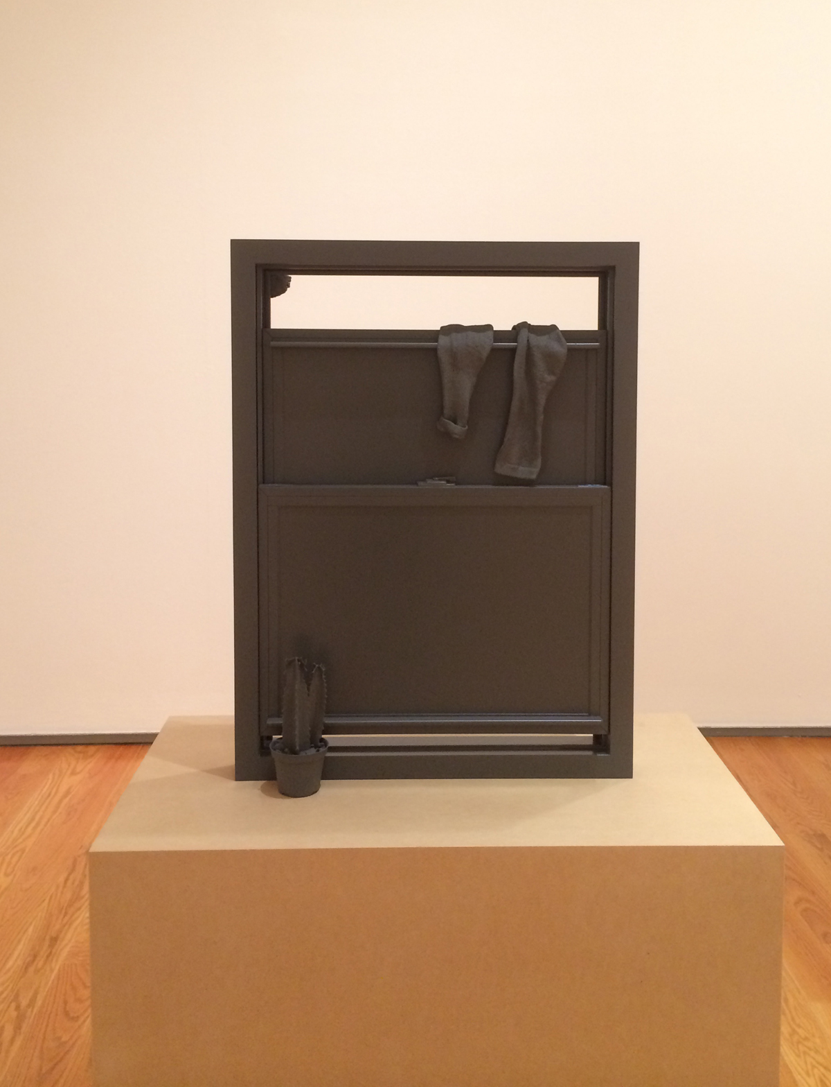 Window, 2012, painted stainless steel, bronze, 36 x 24 x 10