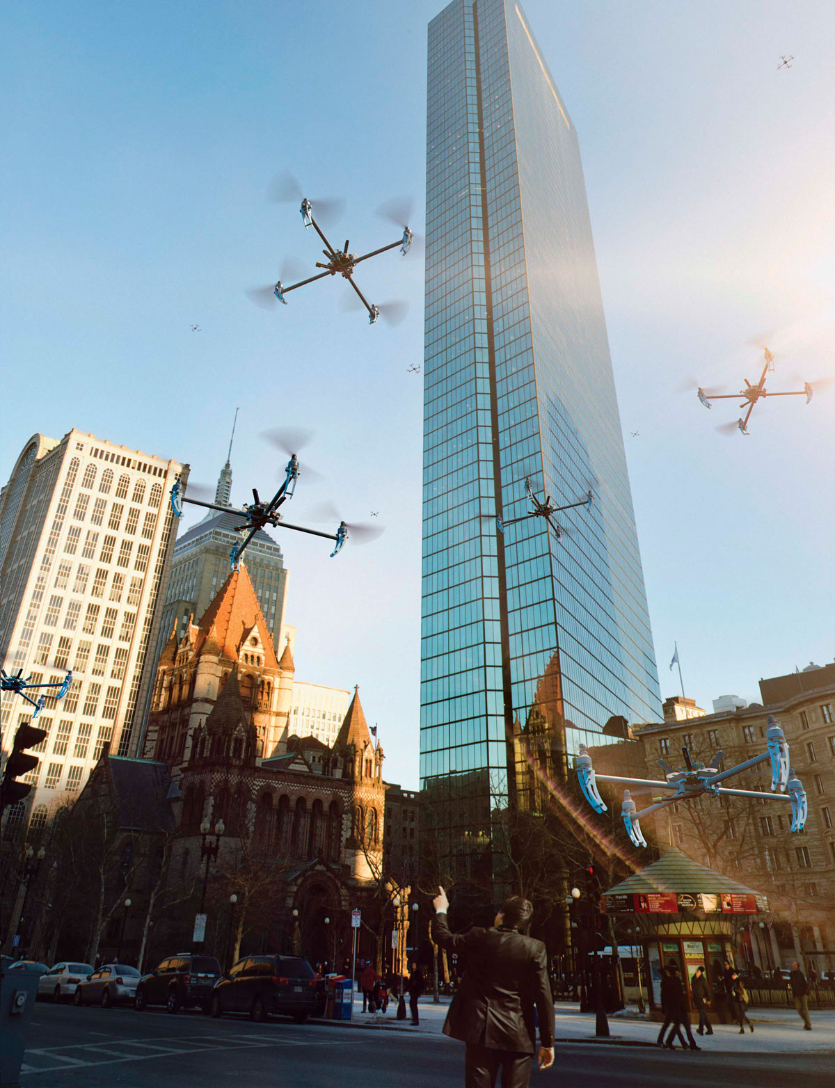 Boston Drone Illustration