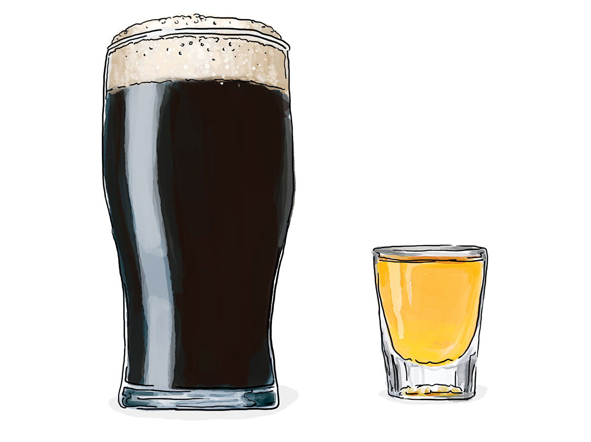 Beer and Shot Illustration