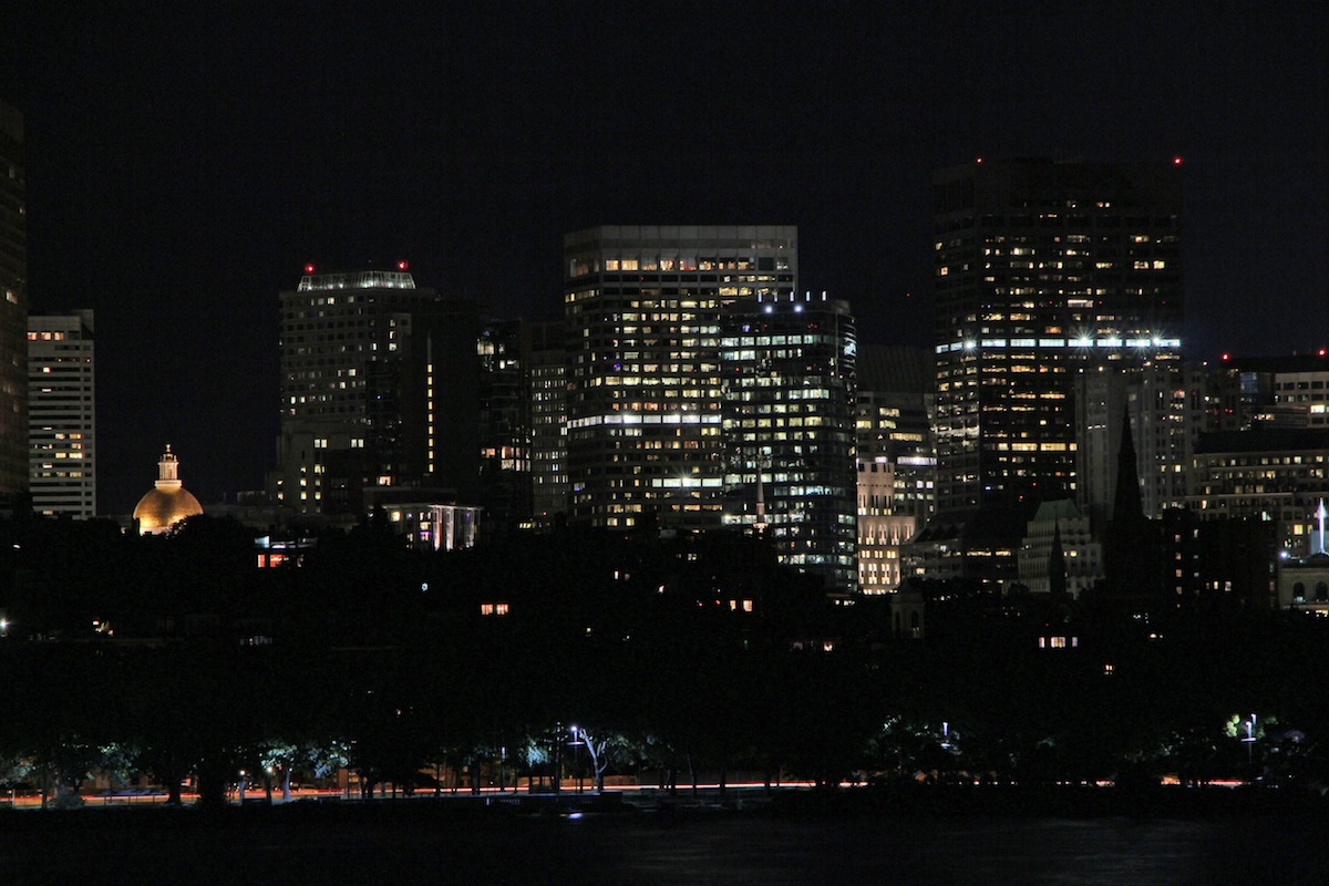 Boston at night photo uploaded by Bill Damon on Flickr