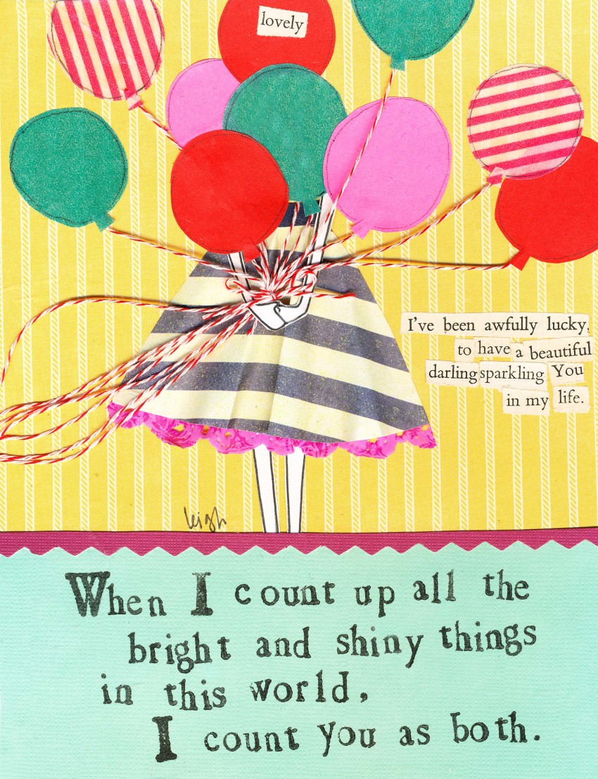 Curly Girl Design, Balloon card