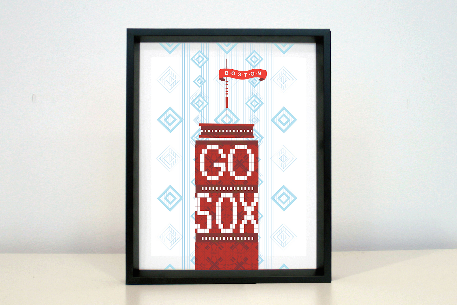 Prudential Town Go Sox framed drawing now available at the Fenway location as part of the West Elm LOCAL collection. 
