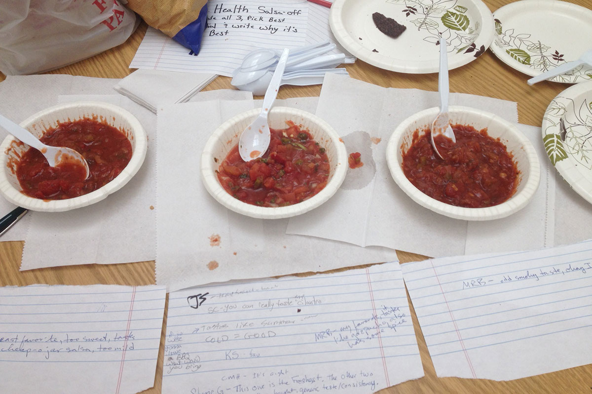 Our unscientific, incredibly professional taste test. 