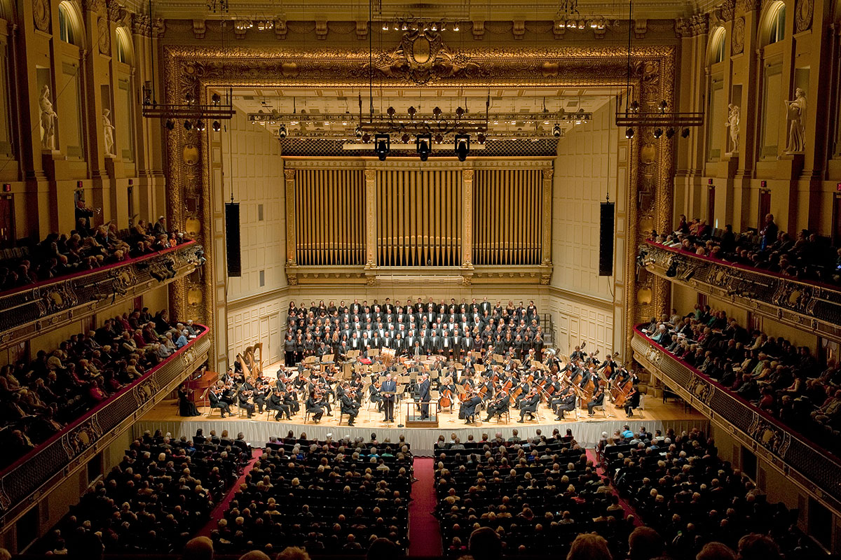 Boston Symphony Orchestra with Tanglewood Festival Chorus. Photo by Stu Rosner provided by the BSO