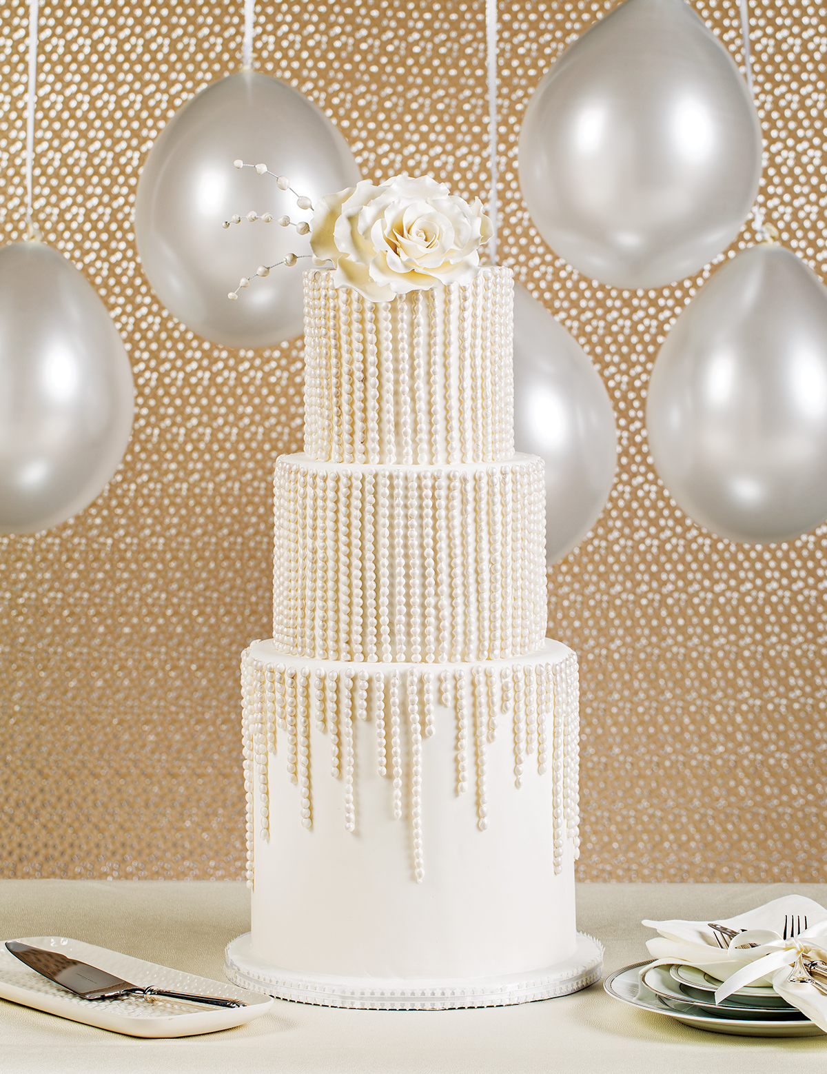 jeweled wedding cake