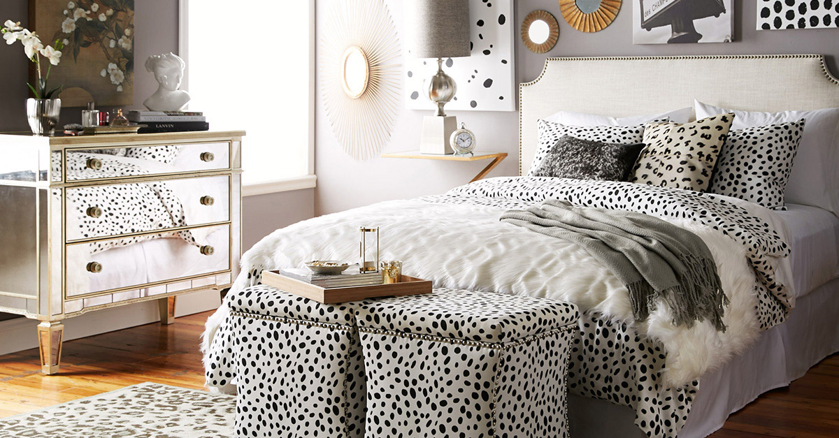 The Dots and Spots curated collection from Joss & Main features a trendy mirrored-finish dresser. Photo provided. 