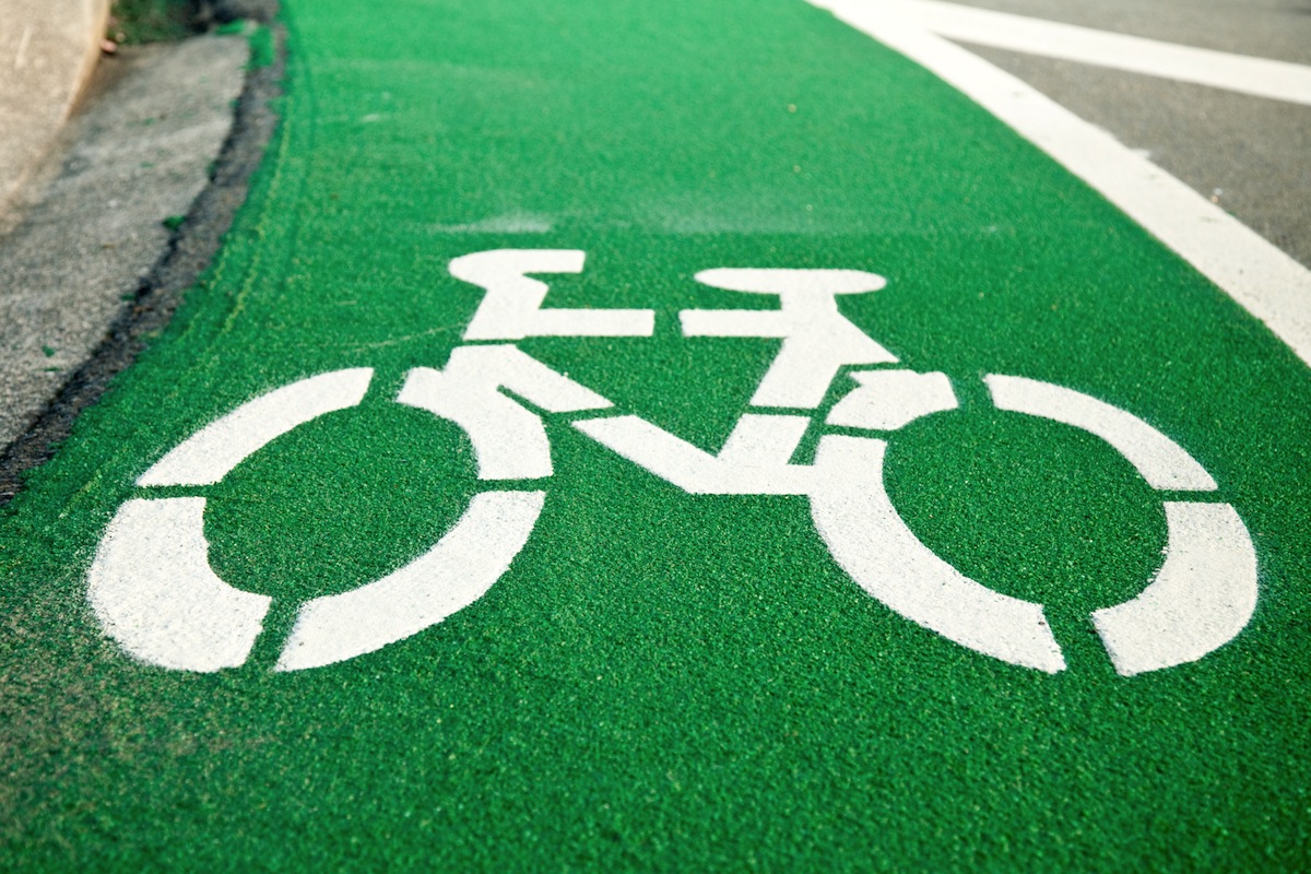 Green Bike Lane Image via Shutterstock.com