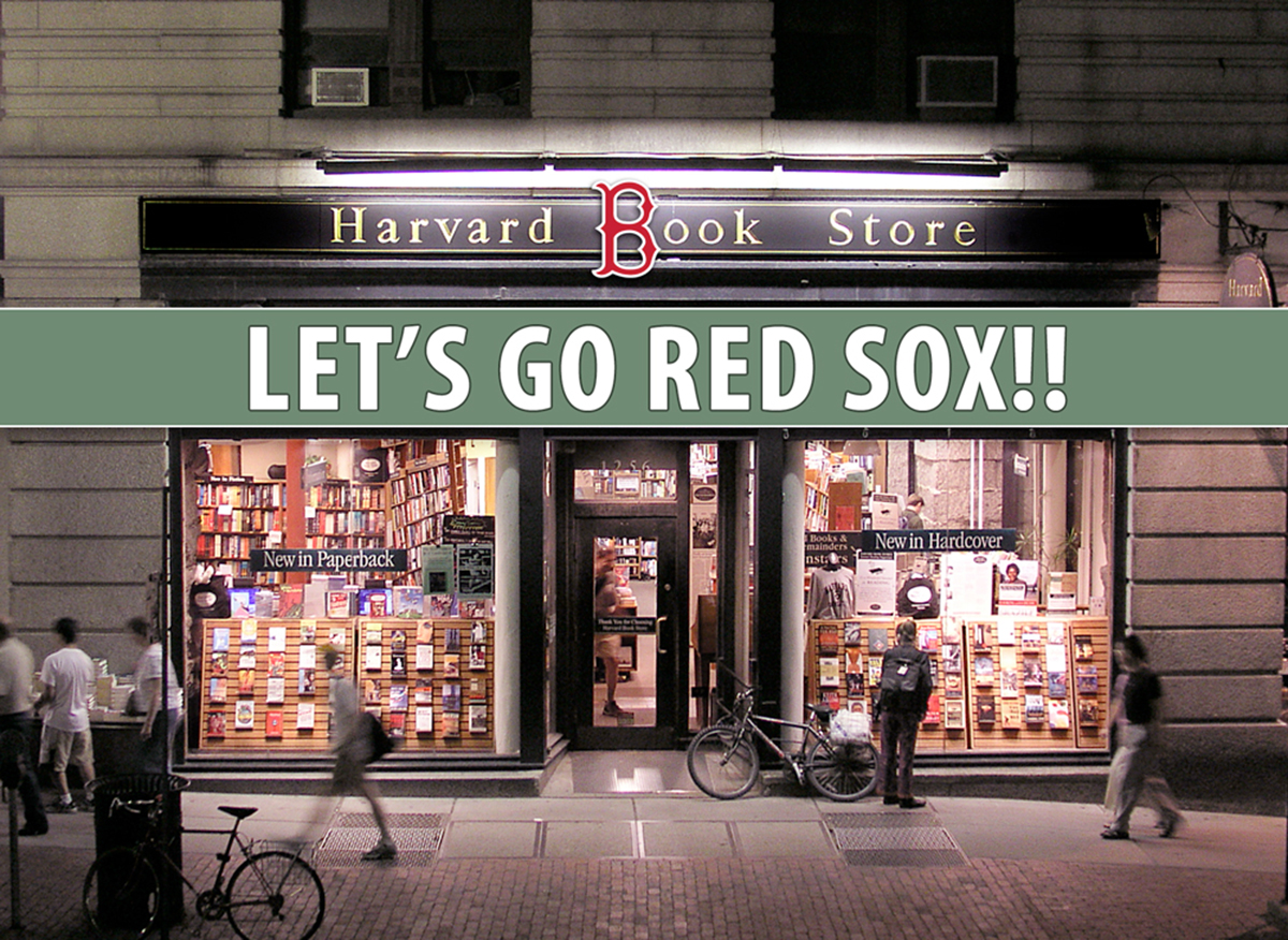harvard book store red sox storefront