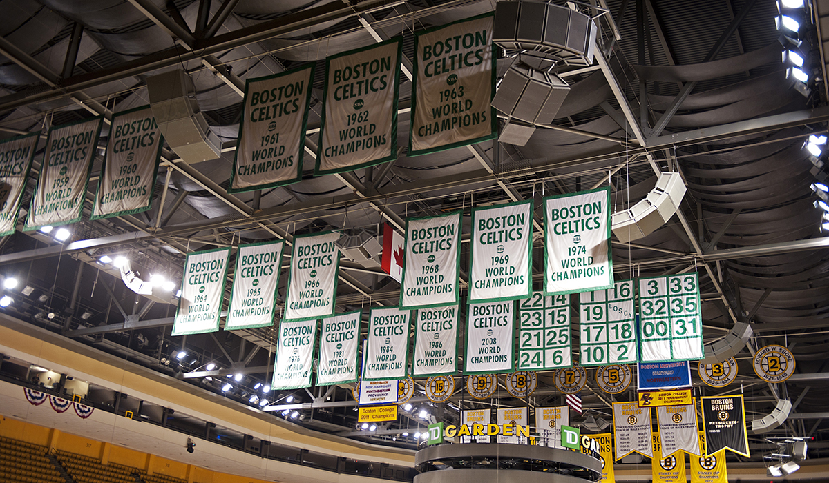 Championship banners image via Jason Tench/Shutterstock