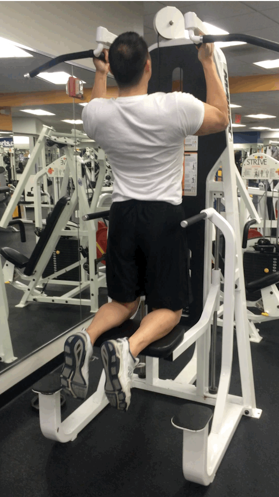 Assisted close grip pull up GIF