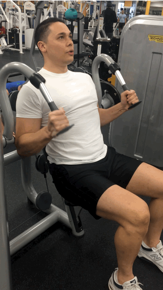 seated arm extension gif
