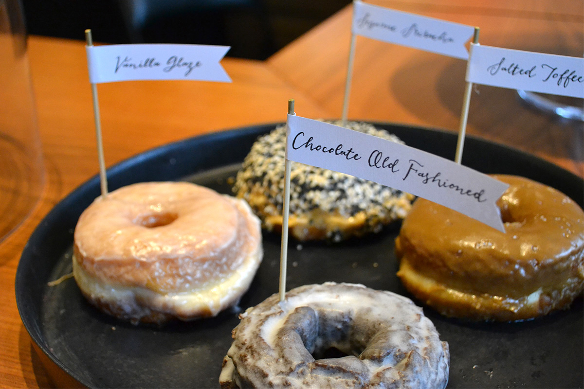 A selection of doughnuts at Blackbird Doughnuts in the South End. Photo by Chris Hughes
