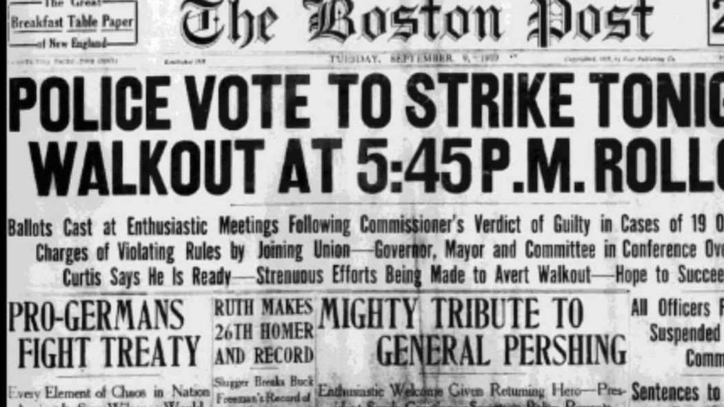A Boston Post article on the police strike