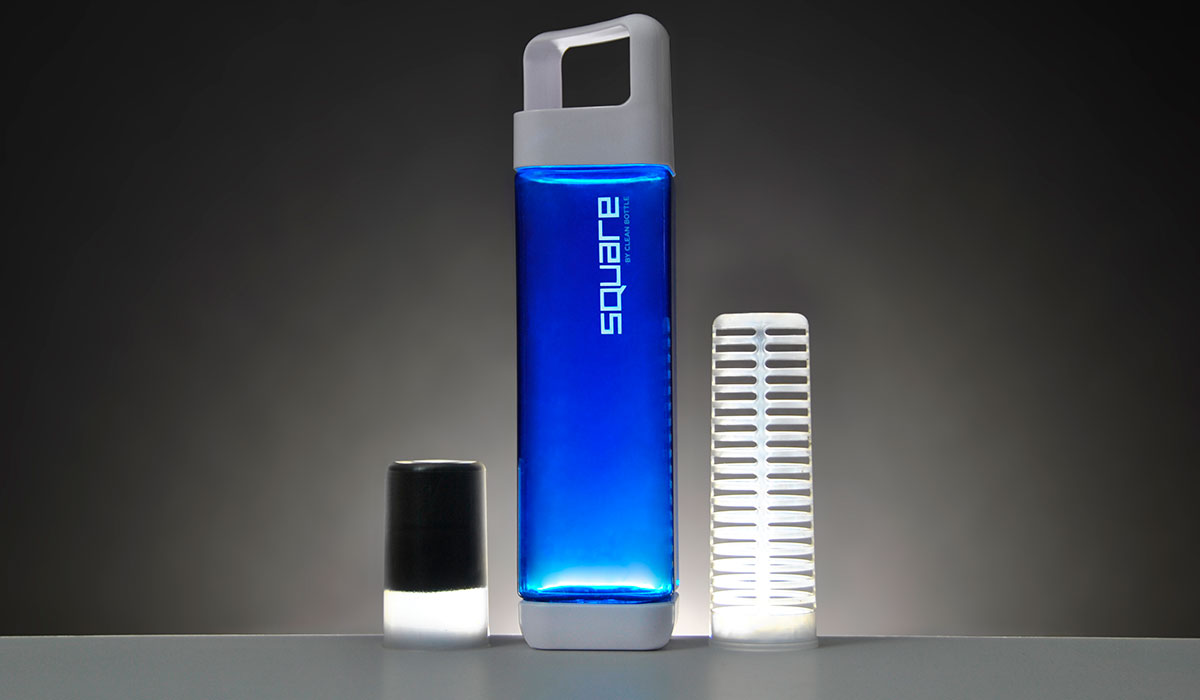 the new square bottle and its accompanying modules debut this april. photo provided to bostonmagazine.com.