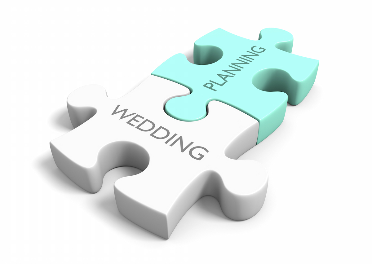 Wedding planning puzzle piece via Shutterstock